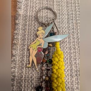 Disney Tinker Bell Key Holder with Yellow Beads